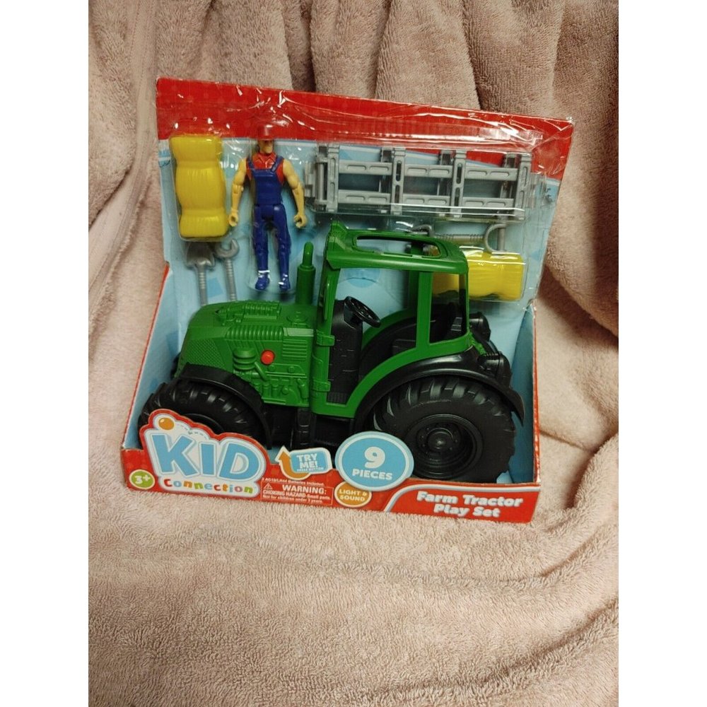 Toy Kid Connection Farm Tractor Play Set 9 Pieces new in package